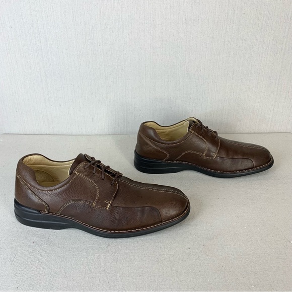 Johnston & Murphy~Men’s ‘Shuler‎ Bicycle’ Brown Sheepskin Leather Oxfords~Sz 9 - Picture 7 of 13